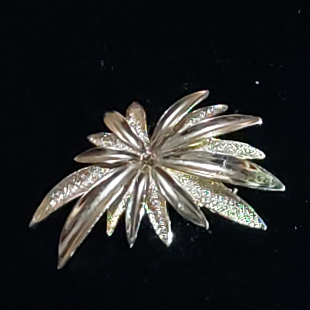 Signed Sunburst Brooch